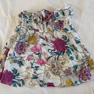 H&M floral strapless top.never worn